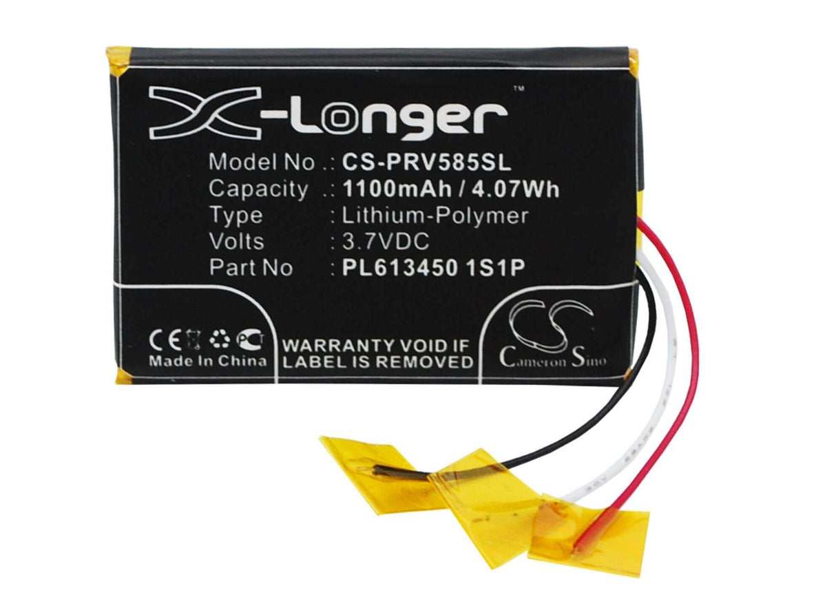 3,7V, Li-Polymer, 1100mAh, batterie GPS compatible avec Prestigio, Pl613450 1s1p, Geovision 5850hddvr, 4,07Wh GPS, Navigator Cameron Sino Technology Limited
