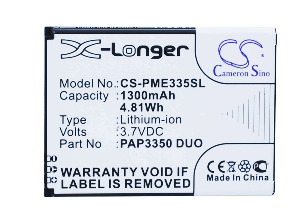3.7V, Li-ion, 1300mAh, SmartPhone battery fits Prestigio, Pap3350 Duo, Multiphone 3350 Duo, 4.81Wh Mobile, SmartPhone Cameron Sino Technology Limited (Smartphone)