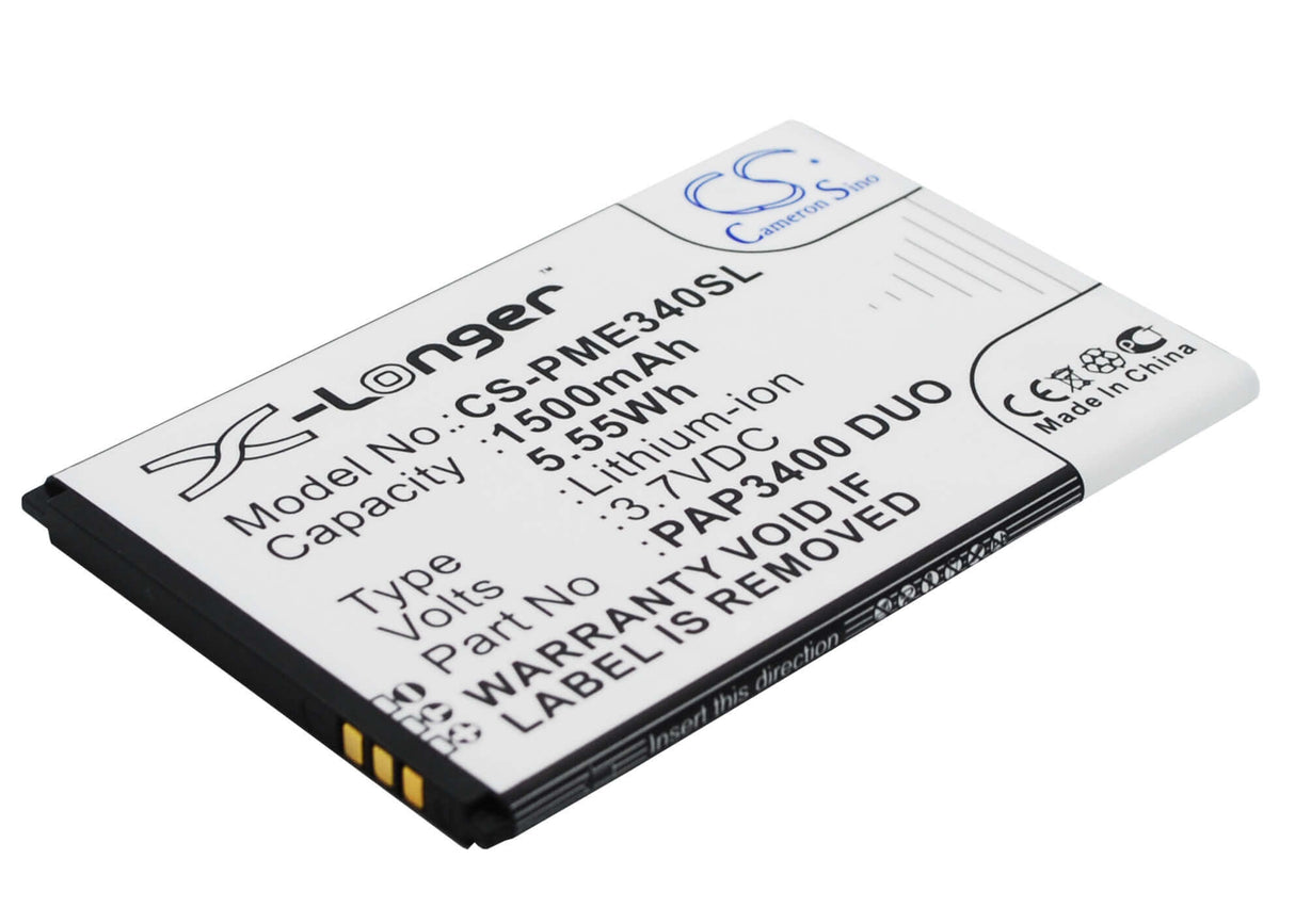 3.7V, Li-ion, 1500mAh, SmartPhone battery fits Prestigio, Pap3400 Duo, Multiphone 3400 Duo, 5.55Wh Mobile, SmartPhone Cameron Sino Technology Limited (Smartphone)
