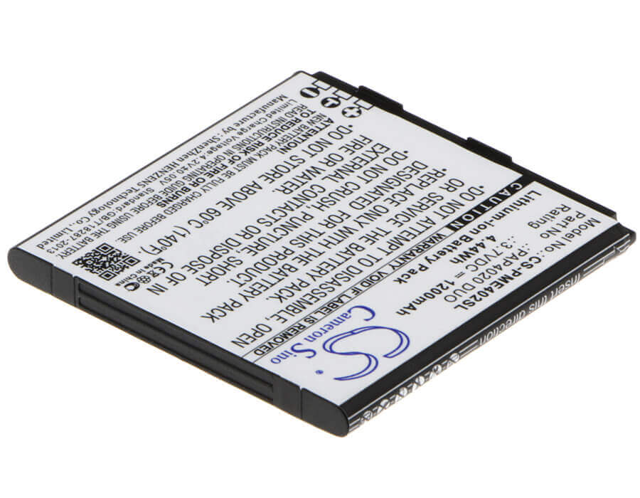 3.7V, Li-ion, 1200mAh, SmartPhone battery fits Prestigio, Pap4020 Duo, Multiphone 4025 Duo, 4.44Wh Mobile, SmartPhone Cameron Sino Technology Limited (Suspended)