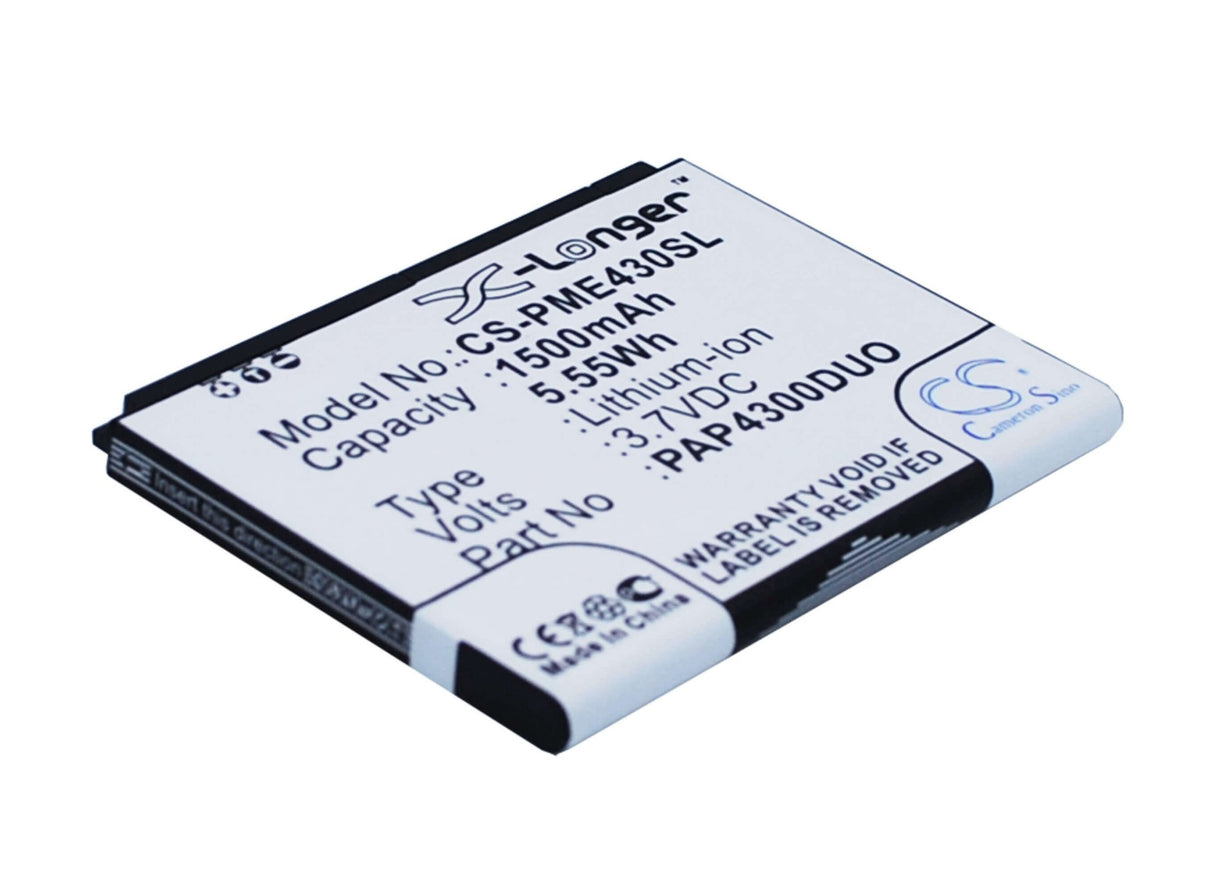 3.7V, Li-ion, 1500mAh, SmartPhone battery fits Prestigio, Pap4300duo, Multiphone 4300 Duo, 5.55Wh Mobile, SmartPhone Cameron Sino Technology Limited (Smartphone)