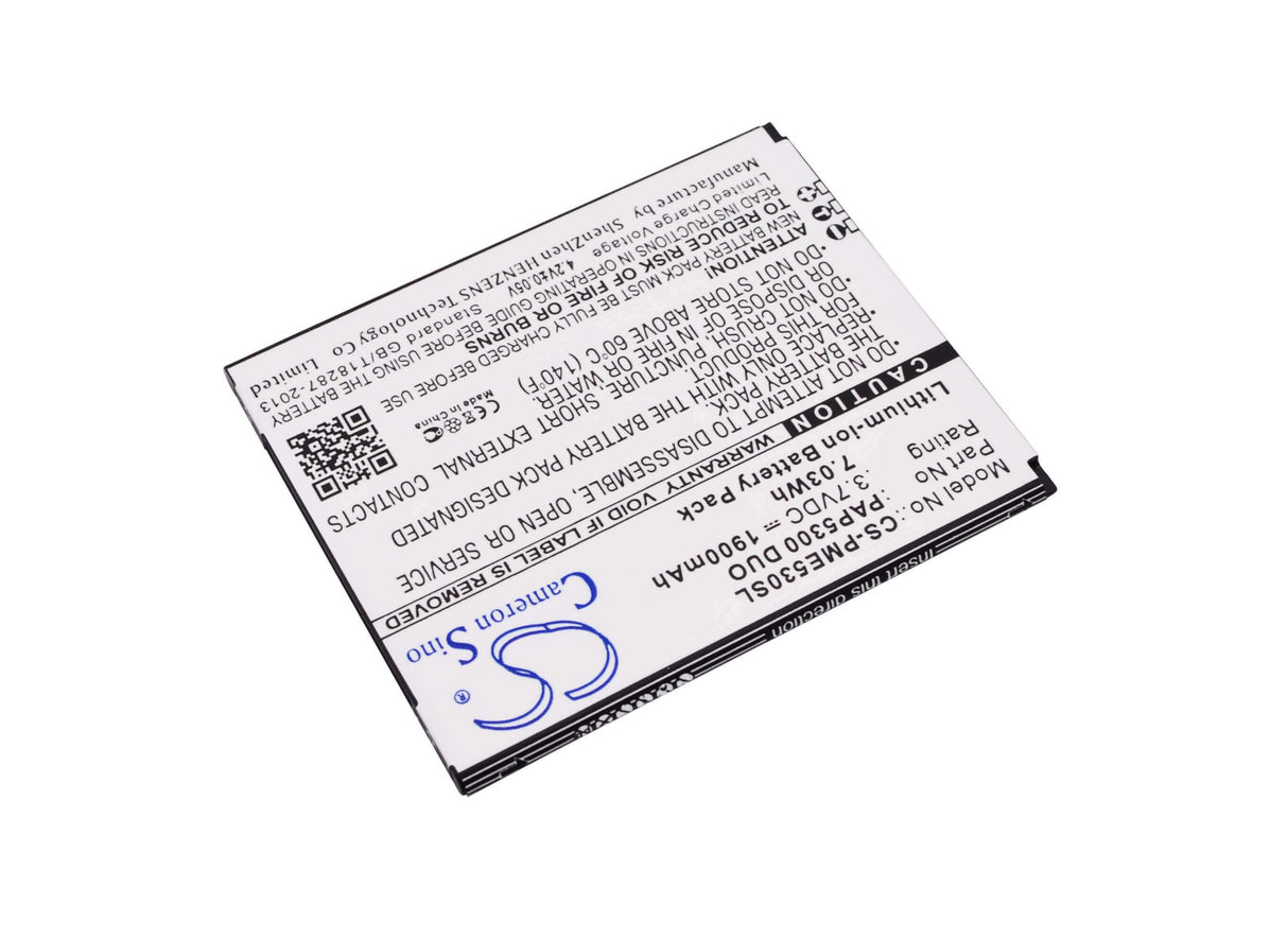 3.7V, Li-ion, 1900mAh, SmartPhone battery fits Prestigio, Pap5300 Duo, Multiphone 5300 Duo, 7.03Wh Mobile, SmartPhone Cameron Sino Technology Limited (Smartphone)