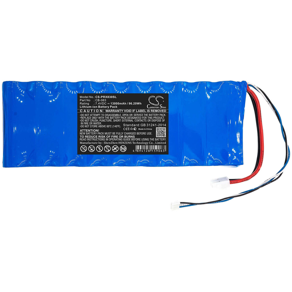 7.4V, Li-ion, 13000mAh, Equipment battery fits Promax, Cb-083, HD Ranger, 96.2Wh Equipment, Survey, Test Cameron Sino Technology Limited