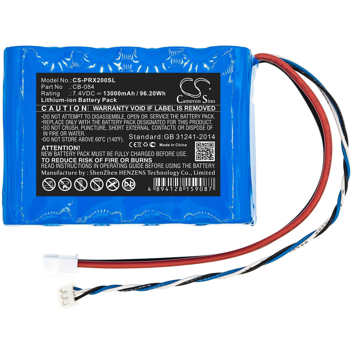 7.4V, Li-ion, 13000mAh, Equipment battery fits Promax, Cb-084, Neo +, Neo 2 Atsc, 96.2Wh Equipment, Survey, Test Cameron Sino Technology Limited