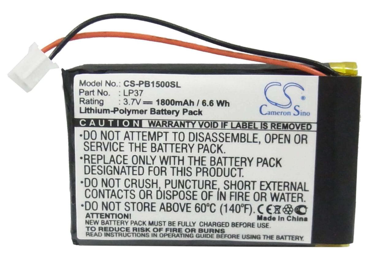 3.7V, Li-Polymer, 1800mAh, DAB Digital battery fits Pure, Lp37, Digital Pocket Dab1500, Pocketdab 1500, 6.66Wh DAB Digital Cameron Sino Technology Limited