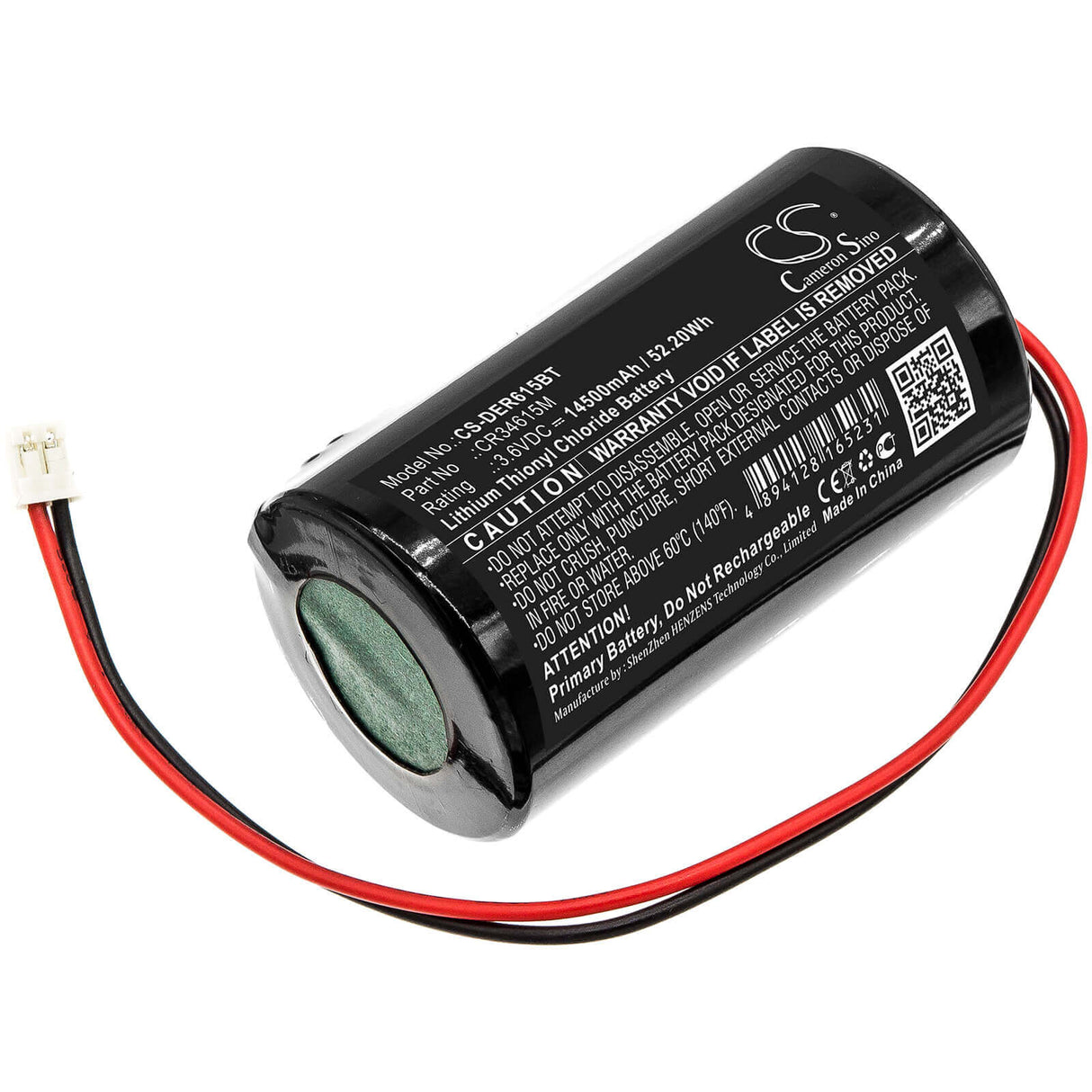Li-SOCl2, Alarm Battery For Pyronix, Enforcer Deltabell Siren Alarm 3.6v, 14500mah - 52.20wh Alarm System Cameron Sino Technology Limited