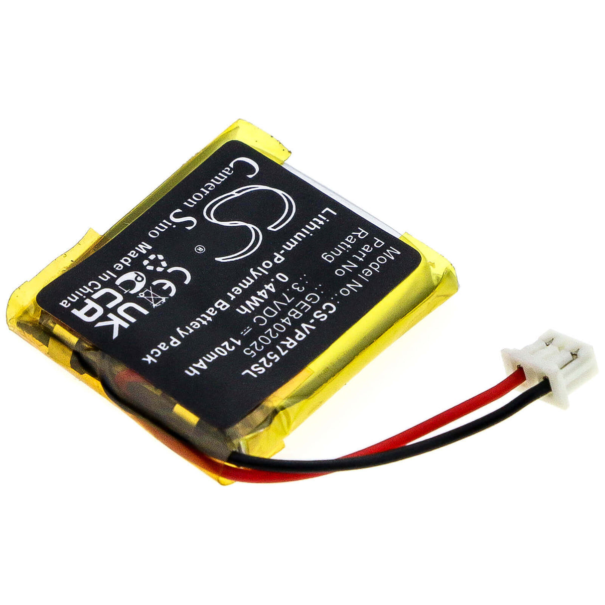 3.7V, Li-Polymer, 120mAh, Remote Start battery fits Python, Directed Electronics, Astrostart, Clifford, Viper, Geb402025, Rss 5225, 0.44Wh Remote Start and Entry Systems Cameron Sino Technology Limited