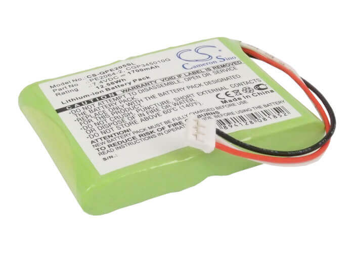7.4V, Li-ion, 1700mAh, Media Player battery fits Q-sonic, Cgp345010g, Multimedia X-dream-player, Pe-2058, 12.58Wh Media Player Cameron Sino Technology Limited