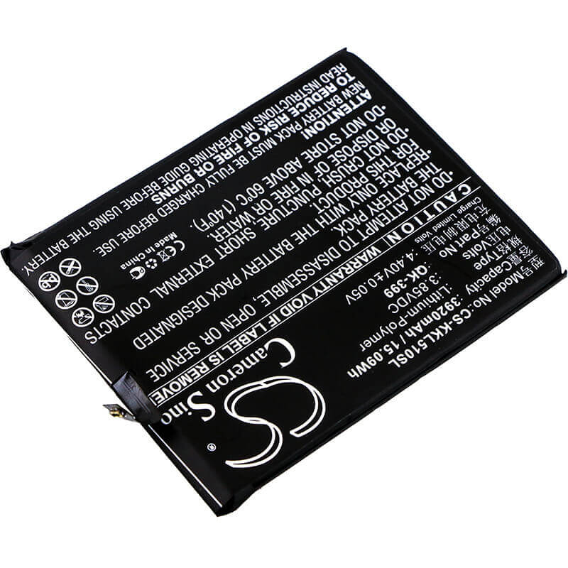 3.85V, Li-Polymer, 3920mAh, batterie de smartphone compatible avec Qiku, Qk-399, N5, N51605-a01, 15.09Wh Mobile, SmartPhone Cameron Sino Technology Limited (Suspendu)
