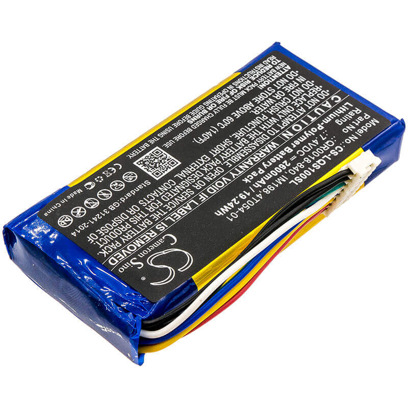 Li-Polymer, Alarm Battery For Qolsys, Iq Panel 7.4v, 2600mah - 19.24wh Alarm System Cameron Sino Technology Limited