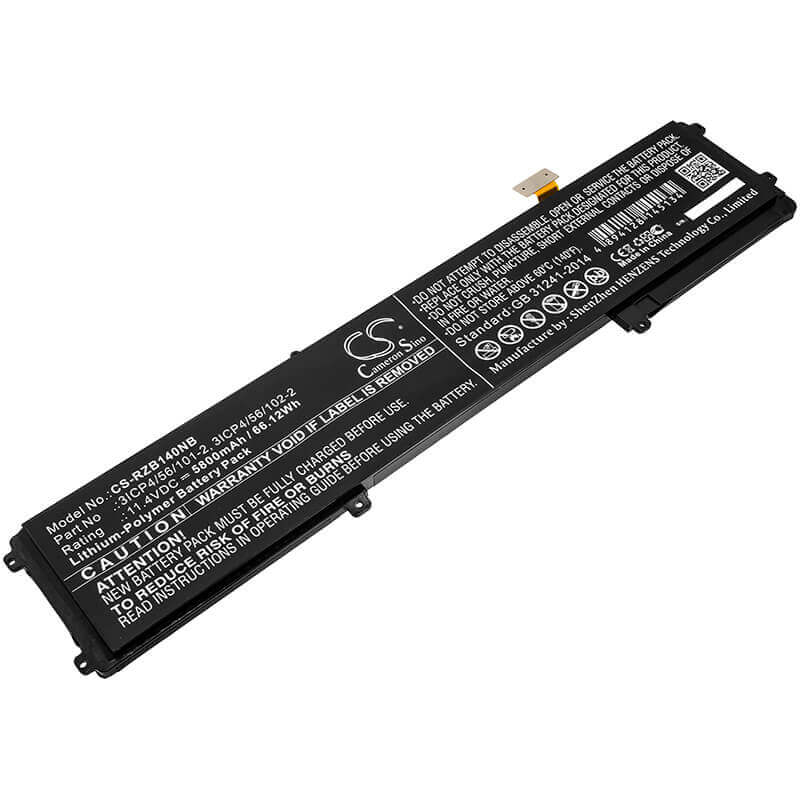 Battery For Razer, Betty4-73k-06472, Blade 14 11.4v, 5800mah - 66.12wh Notebook, Laptop Cameron Sino Technology Limited