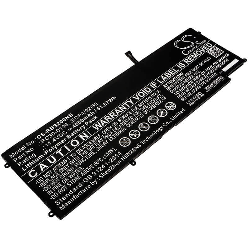 Battery For Razer, Blade Stealth 2016 Rz09-01962w11, Blade Stealth 2016 V2 11.4v, 4550mah - 51.87wh Notebook, Laptop Cameron Sino Technology Limited