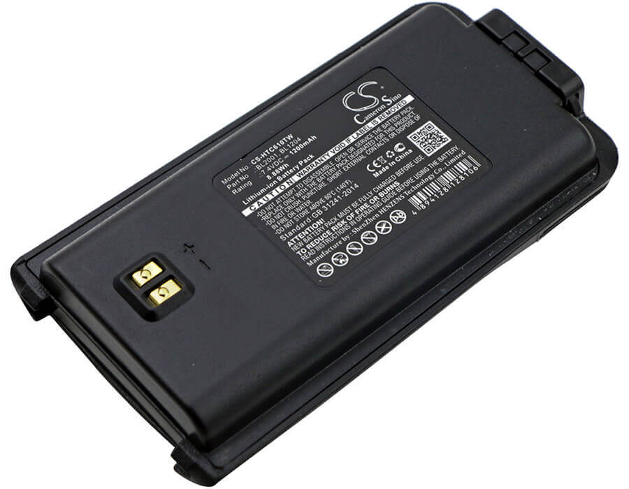 7.4V, Li-ion, 1200mAh, Two-Way Radio battery fits Hytera, Hyt, Bl1204, Tc-610, Tc-610p, 8.88Wh Two-Way Radio Cameron Sino Technology Limited