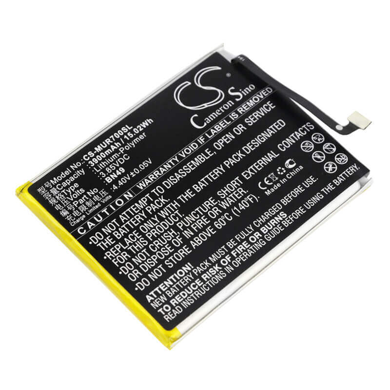 3.85V, Li-Polymer, 3900mAh, SmartPhone battery fits Xiaomi, Redmi, Bn49, 7a, 7a Dual Sim, 15.02Wh Mobile, SmartPhone Cameron Sino Technology Limited (Smartphone)