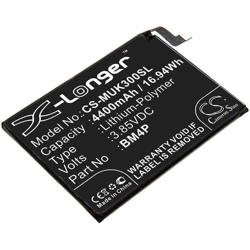 3.85V, Li-Polymer, 4400mAh, SmartPhone battery fits Redmi, Xiaomi, Bm4p, K30, K30 5g, 16.94Wh Mobile, SmartPhone Cameron Sino Technology Limited (Smartphone)