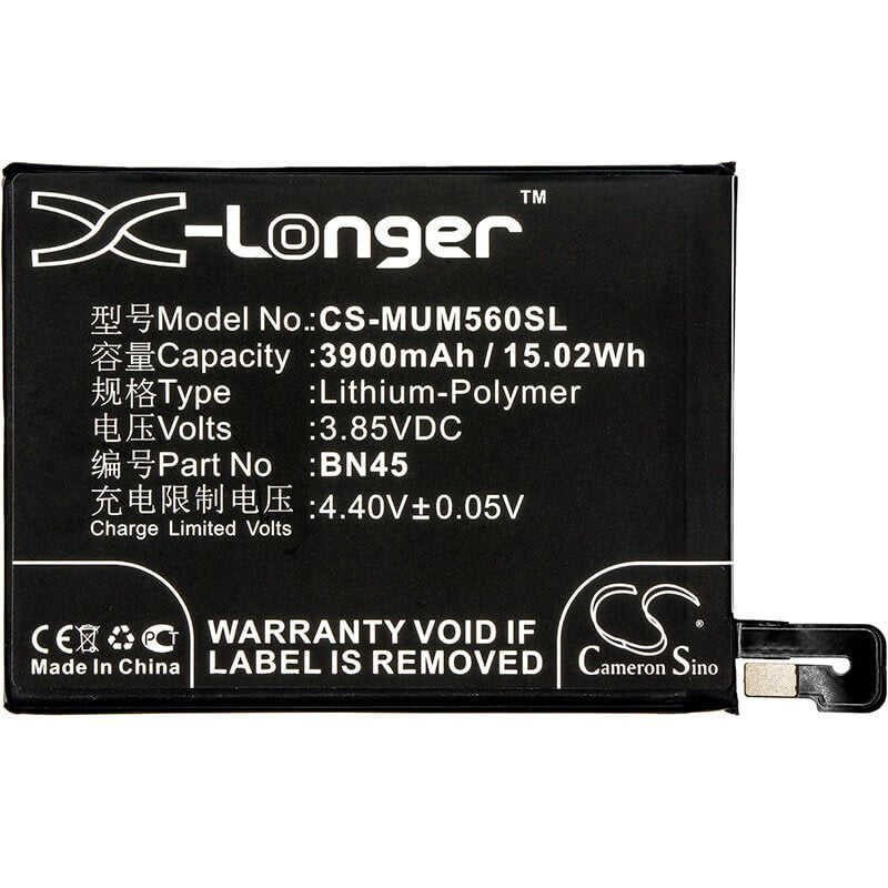 3.85V, Li-Polymer, 3900mAh, SmartPhone battery fits Xiaomi, Redmi, Bn45, M1803e7sc, M1803e7sg, 15.02Wh Mobile, SmartPhone Cameron Sino Technology Limited (Smartphone)