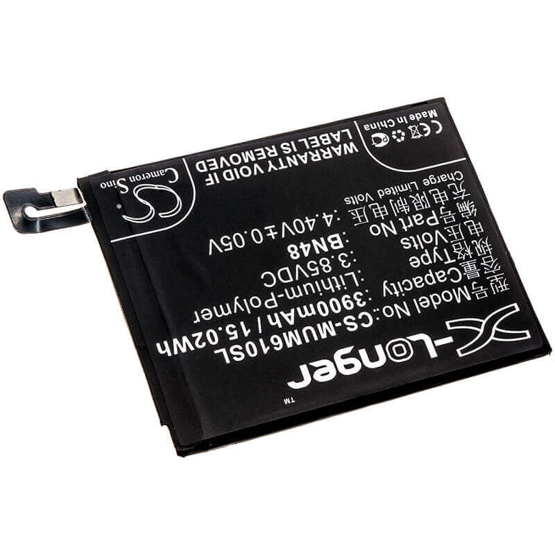 3.85V, Li-Polymer, 3900mAh, SmartPhone battery fits Redmi, Xiaomi, Bn48, M1806e7tc, M1806e7te, 15.02Wh Mobile, SmartPhone Cameron Sino Technology Limited (Smartphone)