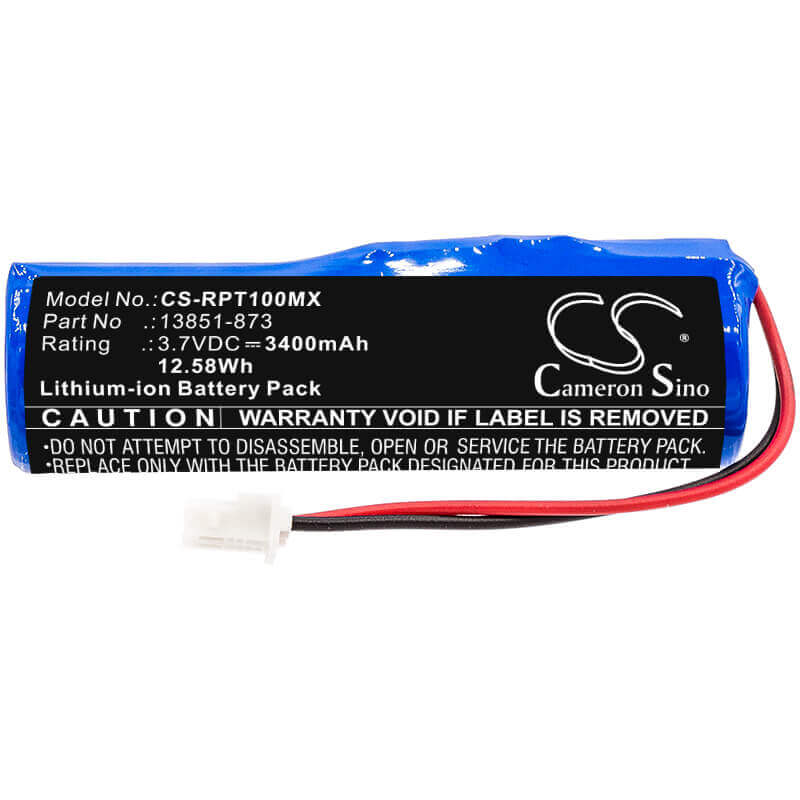 3.7V, Li-ion, 3400mAh, Medical battery fits Reichert, 13851-873, Epg-1446, Pt100 Tonometer, 12.58Wh Medical Cameron Sino Technology Limited (Medical)