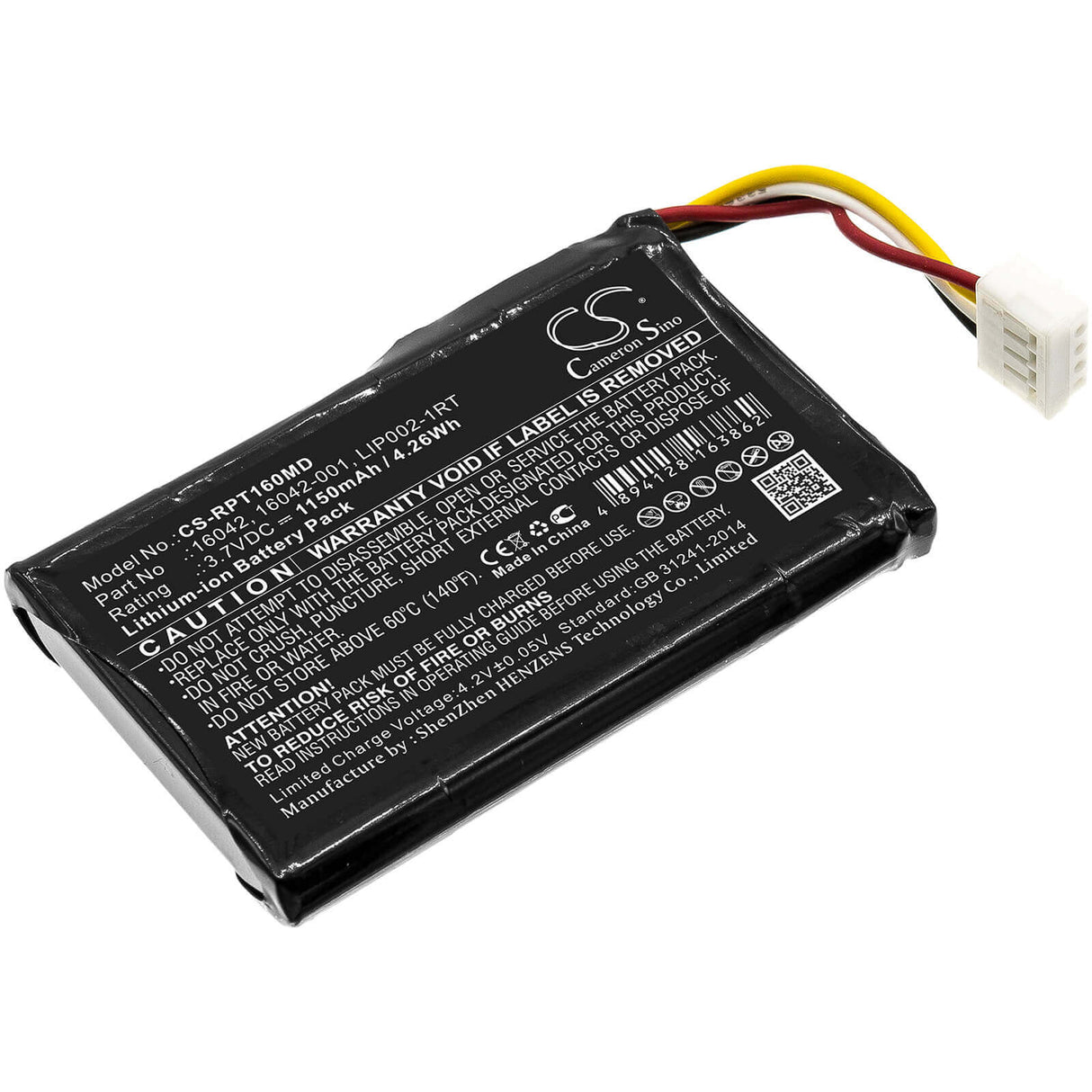 3,7V, Li-ion, 1150mAh, Batterie médicale compatible avec Reichert, 16042, Ipac, 4,26Wh Medical Cameron Sino Technology Limited (Médical)
