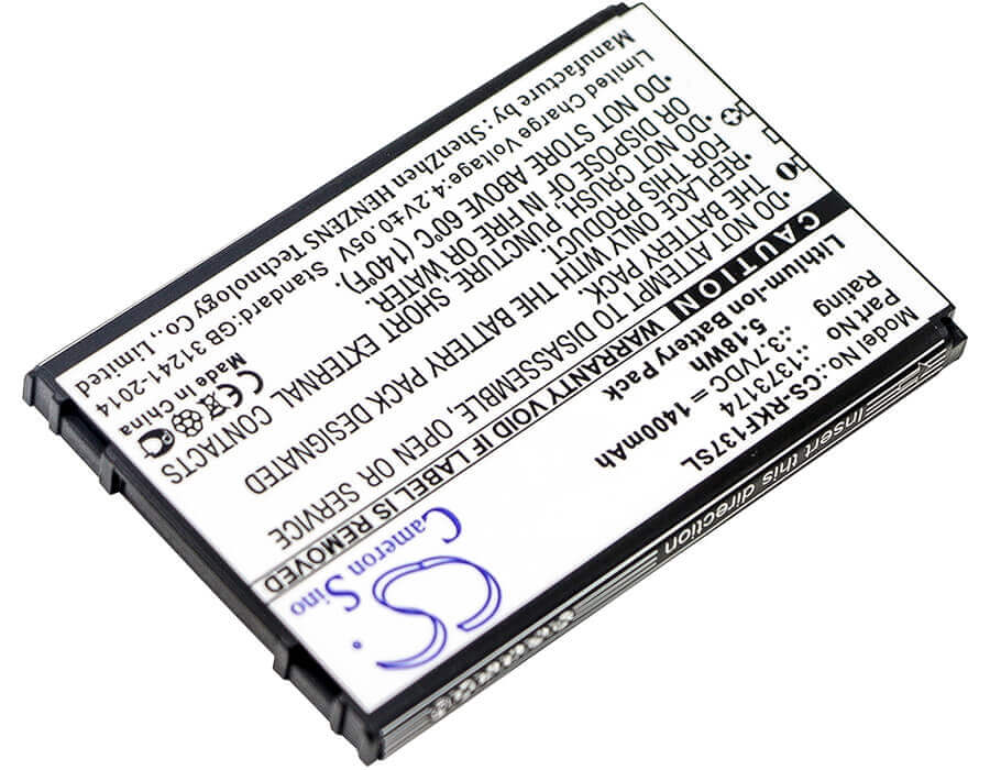Security Camera Battery For Renkforce, 1373174 3.7v, 1400mah - 5.18wh Home Security Camera Cameron Sino Technology Limited