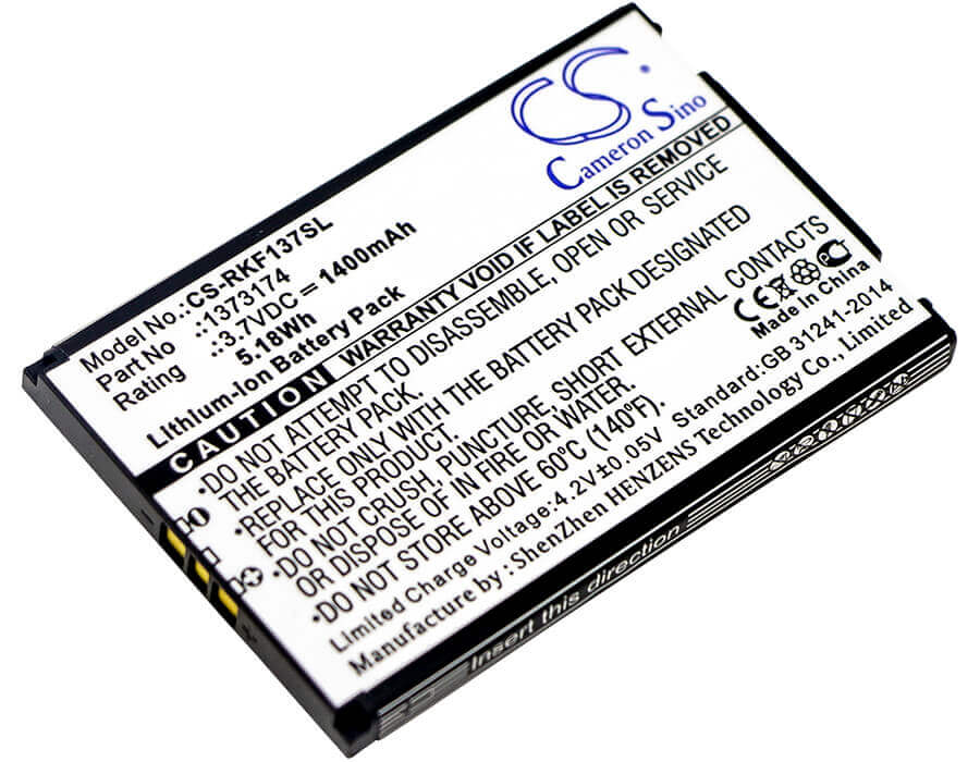 Security Camera Battery For Renkforce, 1373174 3.7v, 1400mah - 5.18wh Home Security Camera Cameron Sino Technology Limited
