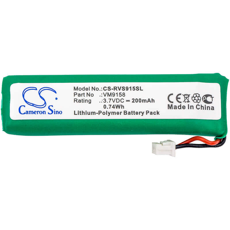 3.7V, Li-Polymer, 200mAh, Headset battery fits Revolabs, 07-solomicbattery, 01-exemicex-blk-11, 02-dsksys-d, 0.74Wh Wireless Headset Cameron Sino Technology Limited