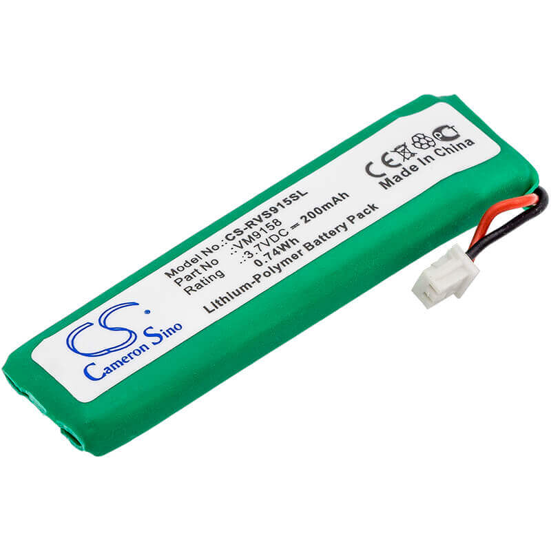 3.7V, Li-Polymer, 200mAh, Headset battery fits Revolabs, 07-solomicbattery, 01-exemicex-blk-11, 02-dsksys-d, 0.74Wh Wireless Headset Cameron Sino Technology Limited