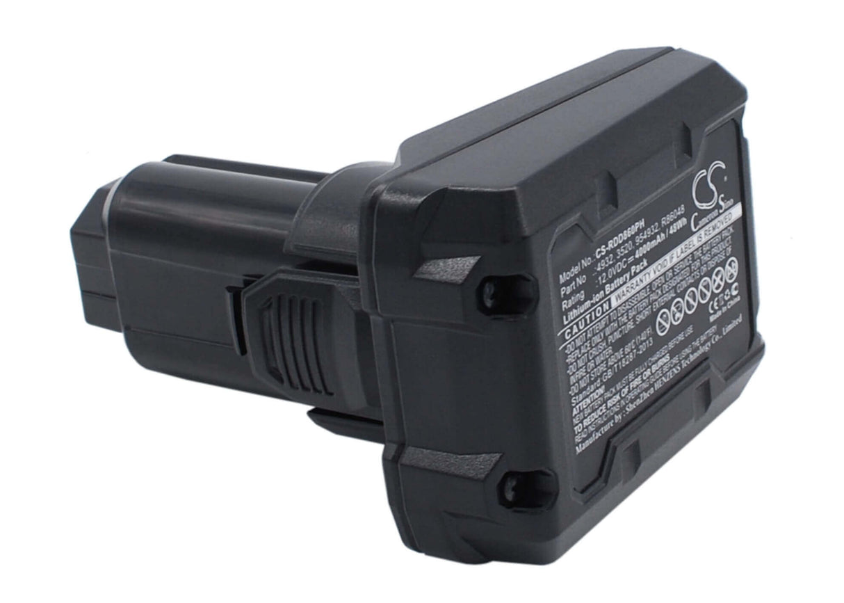 12.0V, Li-ion, 4000mAh, batterie pour outils électriques compatible avec Ridgid, Aeg, 130188001, Bbs 12c, Bll 12c, 48Wh Outils électriques Cameron Sino Technology Limited (Outils électriques)
