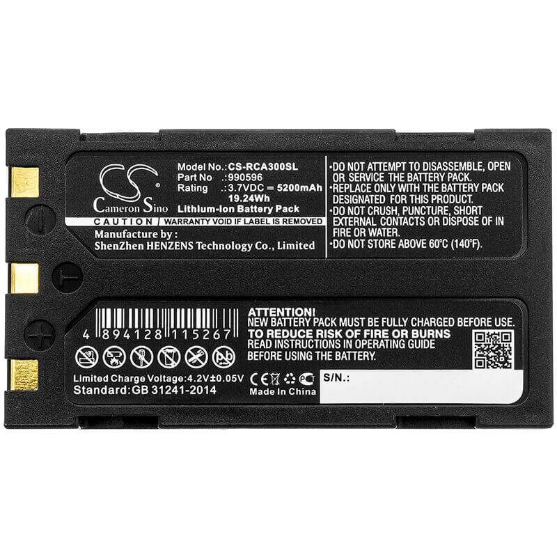 Battery For Ridgid Micro Ca-300 Inspection Camera, 40798, 37888 3.7v, 5200mah - 19.24wh Thermal Camera Cameron Sino Technology Limited