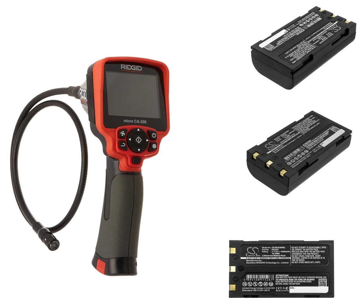 Battery For Ridgid Micro Ca-300 Inspection Camera, 40798, 37888 3.7v, 5200mah - 19.24wh Thermal Camera Cameron Sino Technology Limited