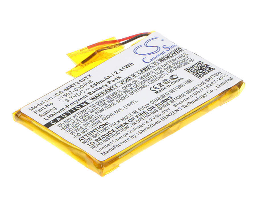 3.7V, Li-Polymer, 650mAh, Keyboard,Mouse battery fits Rii, 1507-030408, I24t, Mini I24, 2.41Wh Keyboard,Mouse Cameron Sino Technology Limited