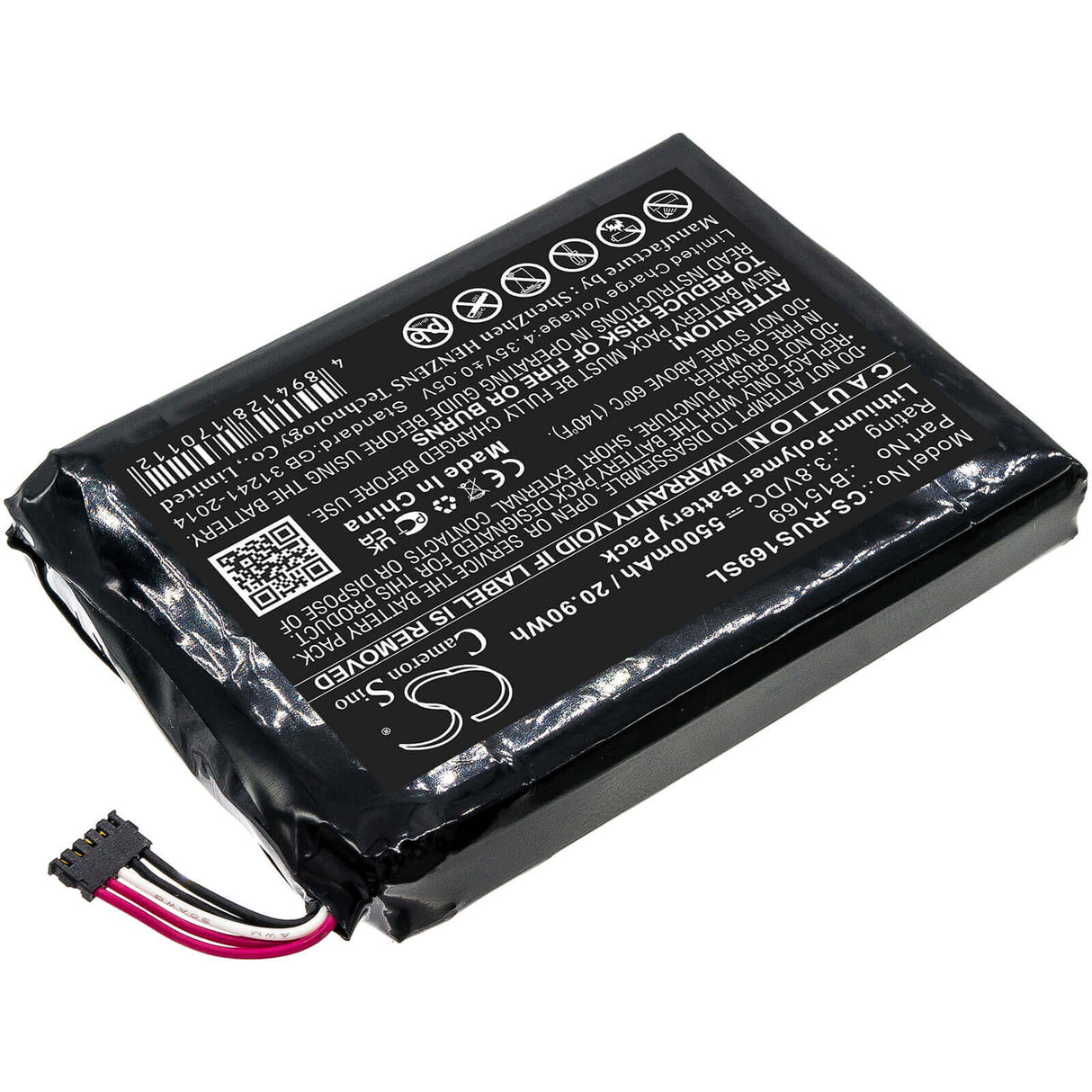 Security Camera Battery For Ring, Stick Up Cam 3.8v, 5500mah - 20.90wh Home Security Camera Cameron Sino Technology Limited