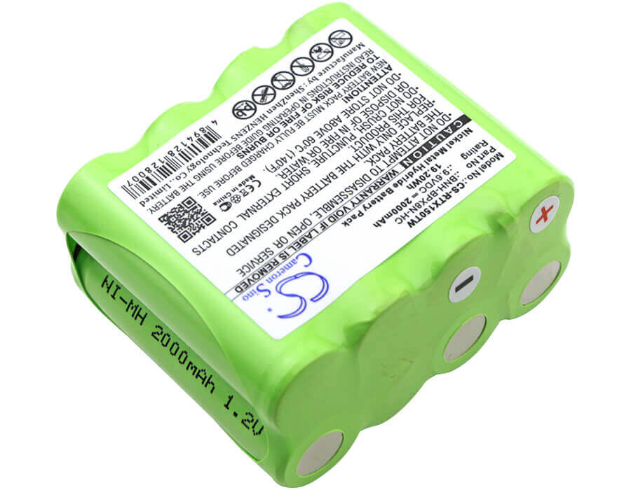 9.6V, Ni-MH, 2000mAh, Two-Way Radio battery fits Ritron, Bnh-bpx8n-hc, Patriot Rtx150, Patriot Rtx450, 19.2Wh Two-Way Radio Cameron Sino Technology Limited