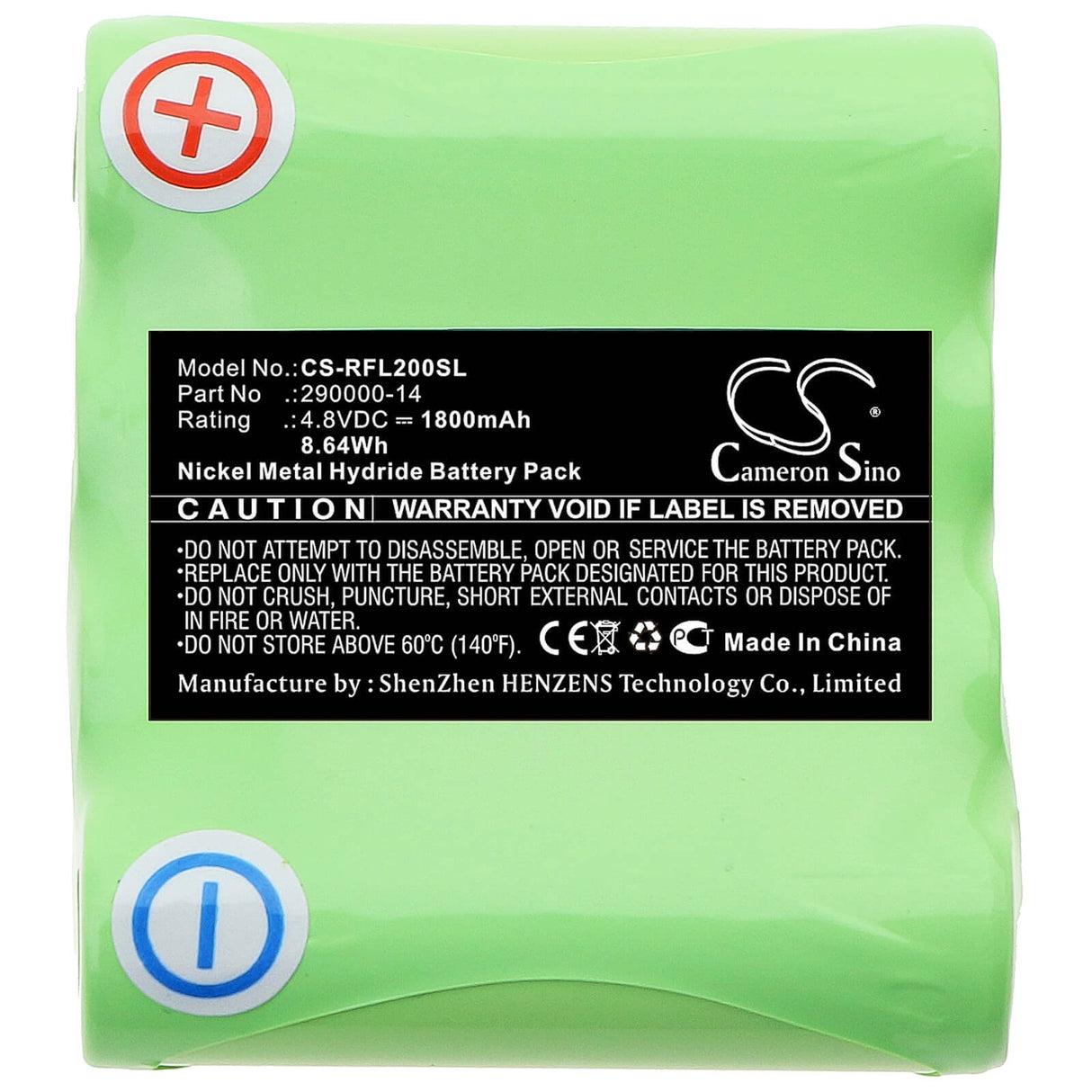 4.8V, Ni-MH, 1800mAh, Equipment battery fits Geo-fennel, 290000-14, Linienlaser FLG 40-Green, Rotationslaser Fl 20, 8.64Wh Equipment, Survey, Test Cameron Sino Technology Limited