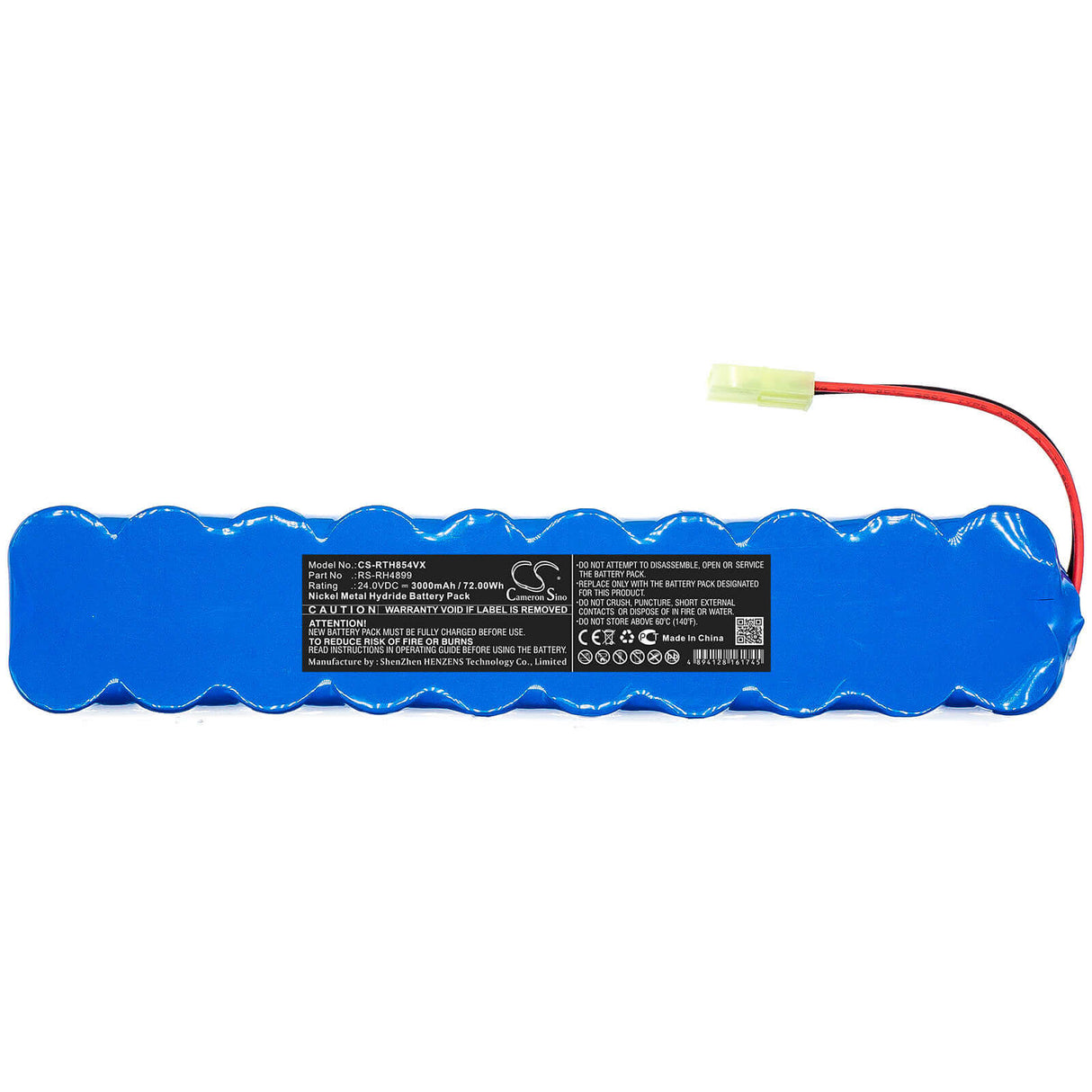 24.0V, Ni-MH, 3000mAh, Vacuum battery fits Rowenta, Rh8543019a0, Rh8543019a1, Rh8543019a2, 72.00Wh Vacuum Cameron Sino Technology Limited