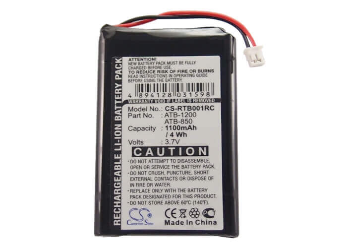 3.7V, Li-ion, 1100mAh, batterie de télécommande compatible avec Rti, T2b, T2c, T2cs, 4.07Wh télécommande Cameron Sino Technology Limited