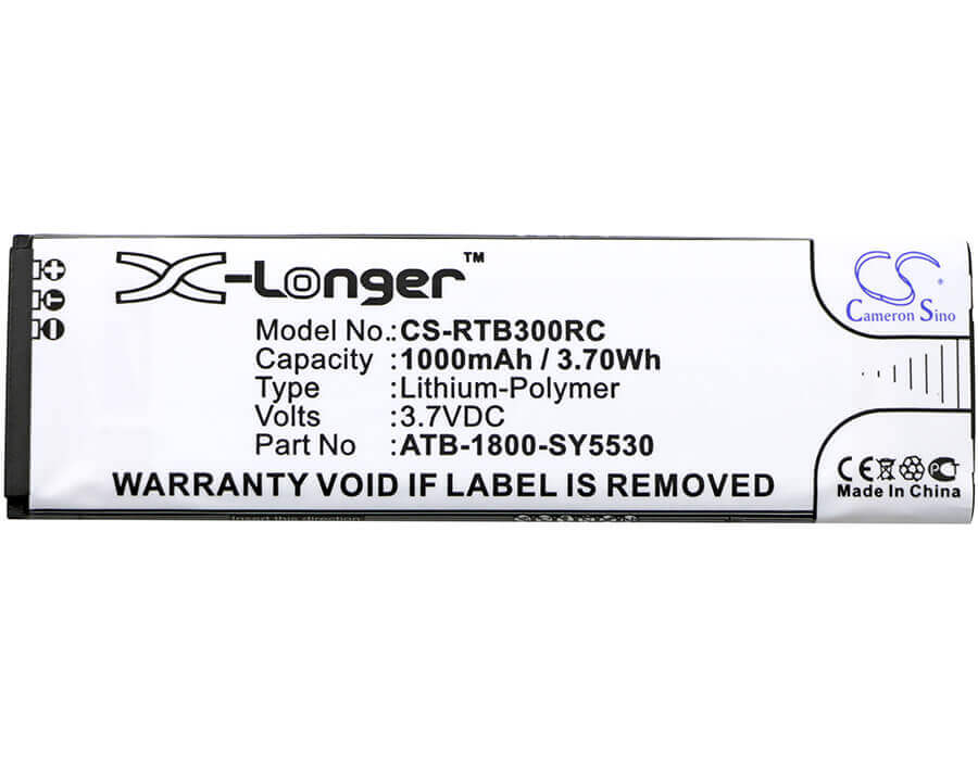 3.7V, Li-Polymer, 1000mAh, Remote Control battery fits Rti, T1, T2+, T2b, 3.7Wh Remote Control Cameron Sino Technology Limited