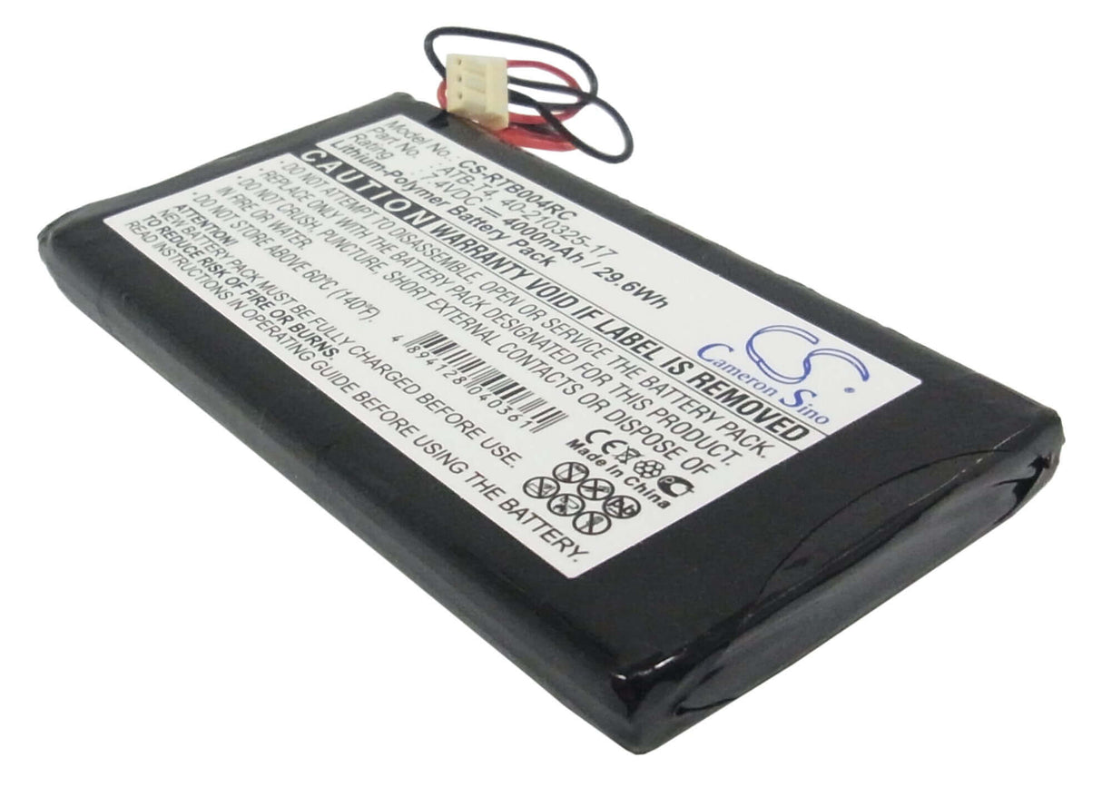 7.4V, Li-Polymer, 4000mAh, Remote Control battery fits Rti, T4, T4 Touch Panel, Zig Bee, 29.6Wh Remote Control Cameron Sino Technology Limited