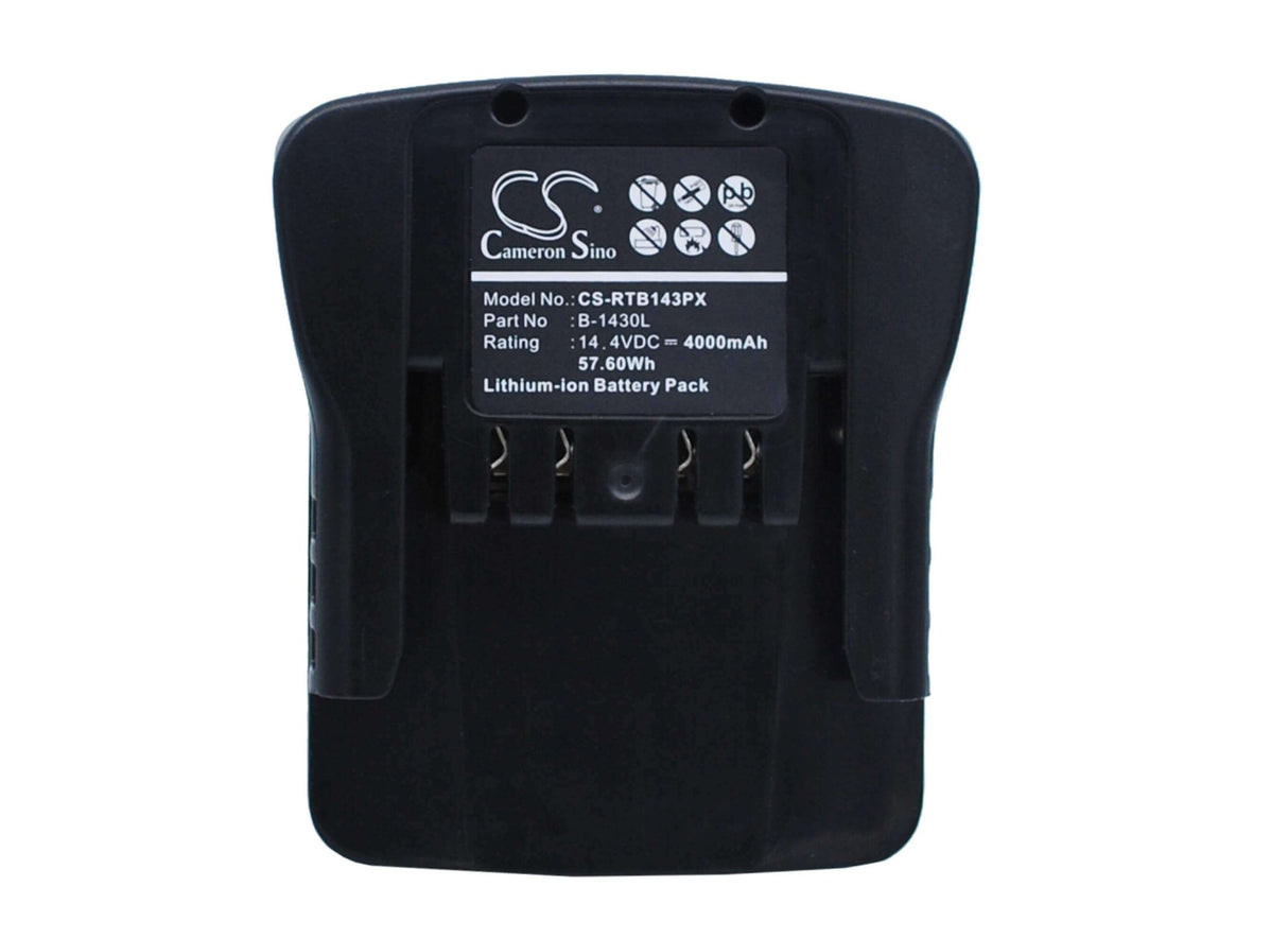 Power Tools Battery For Ryobi Bdm-143, Bfl-140, Bid-140 14.4v, 4000mah - 57.60wh Power Tools Cameron Sino Technology Limited (Power Tools)