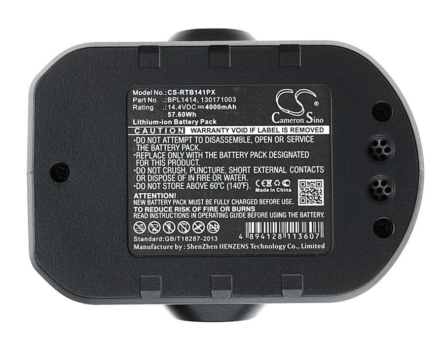 14.4V, Li-ion, 4000mAh, Power Tools battery fits Ryobi, 130171003, Cdd144v22, Cddi14022nf, 57.6Wh Power Tools Cameron Sino Technology Limited (Power Tools)