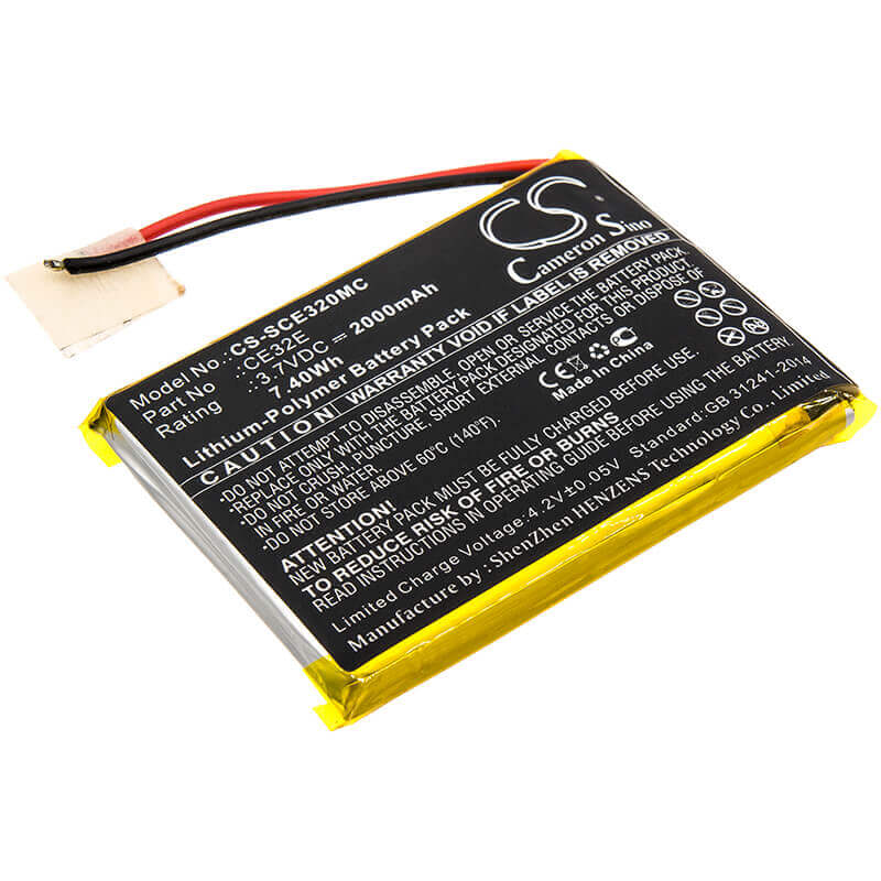 Batterie de caméra corporelle pour Safety Vision, Prima Facie, Sv-primaface32e 3.7v, 2000mah - 7.40wh caméra corporelle Cameron Sino Technology Limited