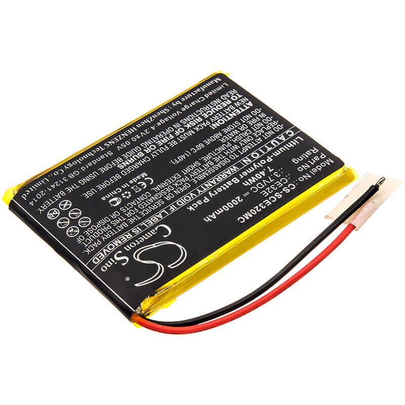 Batterie de caméra corporelle pour Safety Vision, Prima Facie, Sv-primaface32e 3.7v, 2000mah - 7.40wh caméra corporelle Cameron Sino Technology Limited