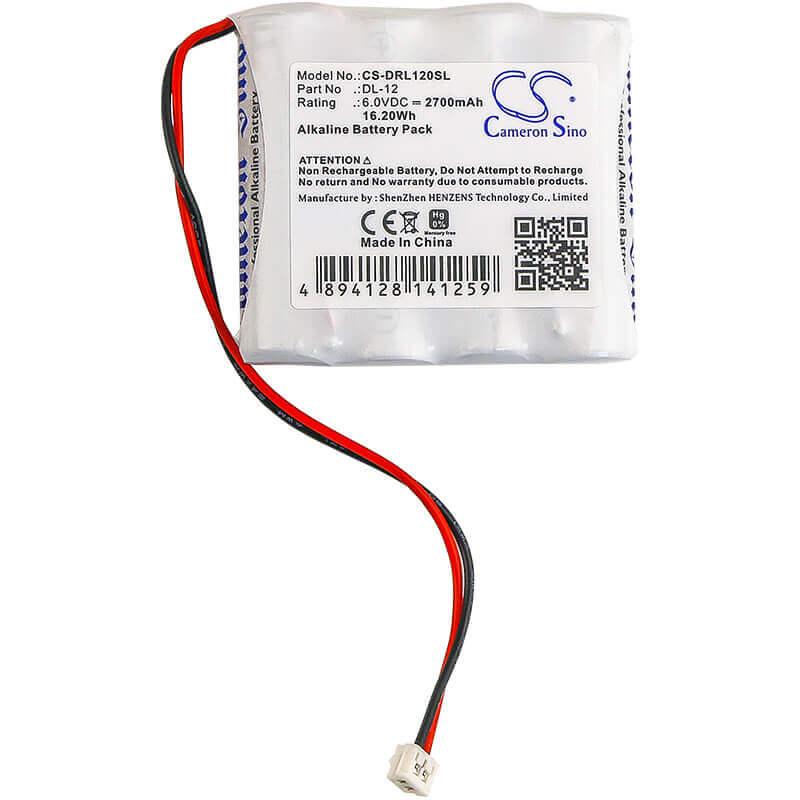 6.0V, Alkaline, 2700mAh, Door Lock battery fits Hd Supply, Grainger, Saflock, Power Xp, Interstate, Nabc, 10a358, 16.2Wh Door Lock Cameron Sino Technology Limited