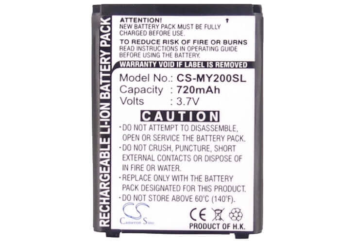 3,7V, Li-ion, 720mAh, batterie de smartphone compatible Sagem, 188881300, My200x, My201x, 2,66Wh Mobile, Smartphone Cameron Sino Technology Limited (Smartphone)
