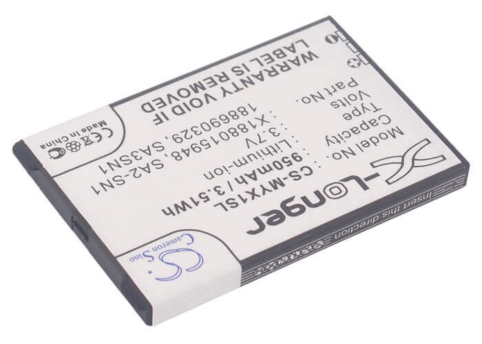 3,7V, Li-ion, 950mAh, batterie de smartphone compatible avec Sagem, 188015948, My-x1, Myx2-2, 3,52Wh Mobile, SmartPhone Cameron Sino Technology Limited (Suspendu)