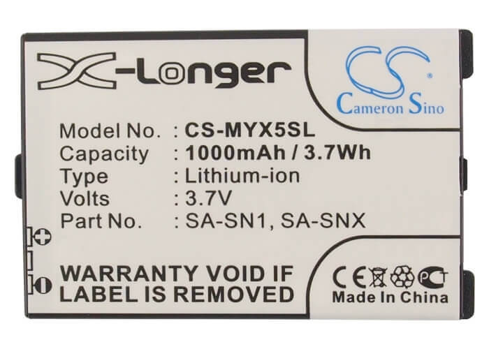3,7V, Li-ion, 1000mAh, batterie de smartphone compatible avec Sagem, 188973731, Myx3, My-x3, 3,7Wh Mobile, Smartphone Cameron Sino Technology Limited (Smartphone)