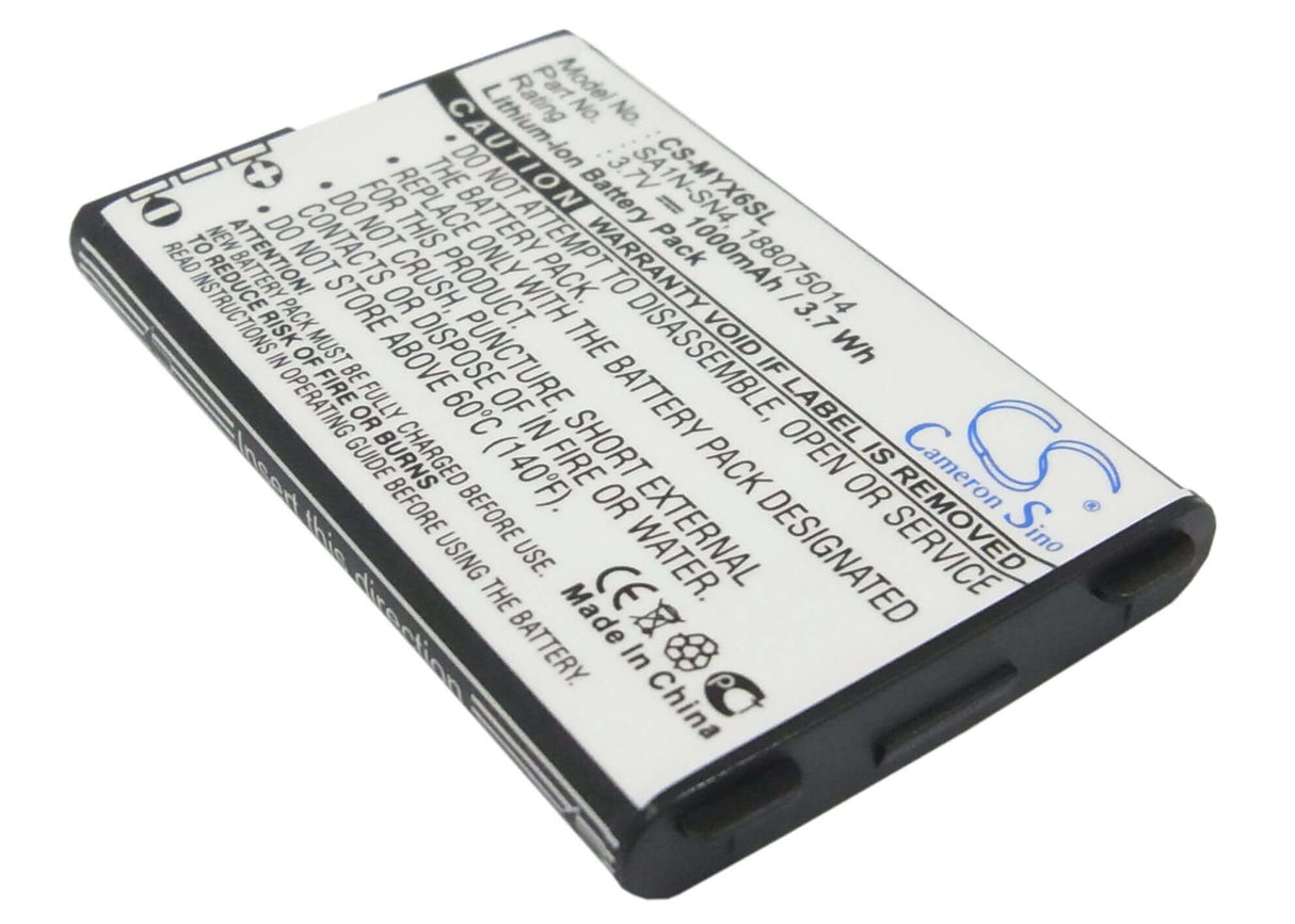 3,7V, Li-ion, 1000mAh, batterie de smartphone compatible Sagem, 188075014, Myv65, Myv-65, 3,7Wh Mobile, Smartphone Cameron Sino Technology Limited (Smartphone)