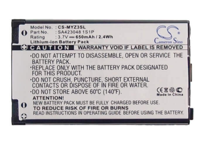 3.7V, Li-ion, 650mAh, batterie de smartphone compatible Sagem, Sa423048 1s1p, Myz3, My-z3, 2.41Wh Mobile, Smartphone Cameron Sino Technology Limited (Smartphone)