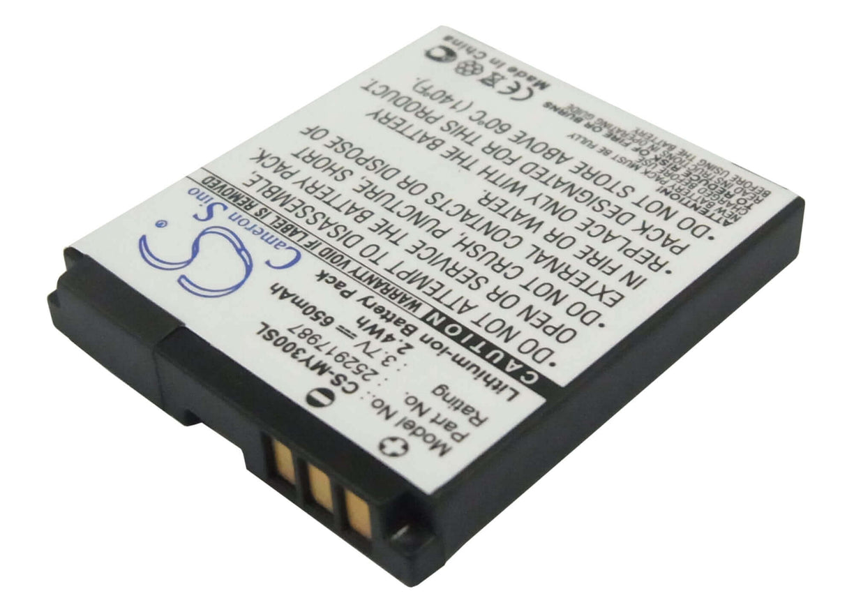 3,7V, Li-ion, 650mAh, Batterie de smartphone compatible avec Sagem, 252917987, My200, My-200, 2,41Wh Mobile, Smartphone Cameron Sino Technology Limited (Smartphone)