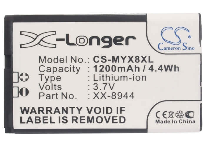 3.7V, Li-ion, 1200mAh, batterie de smartphone compatible avec Sagem, Xx-8944, Myx8, Myx-8, 4.44Wh Mobile, SmartPhone Cameron Sino Technology Limited (Suspendu)